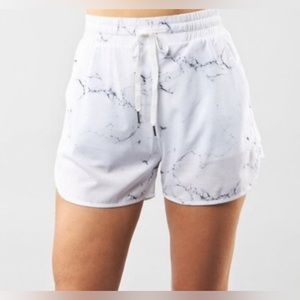 Buffbunny White Marble Flo Shorts Sz M